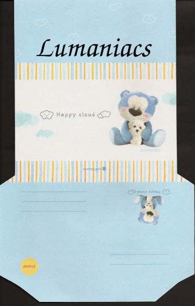 Kit De Papel De Carta- Blue Bear-4 folhas